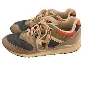 Karhu Synchron Unisex Sneakers Green Grey Orange Mesh Suede  US 7.5 READ